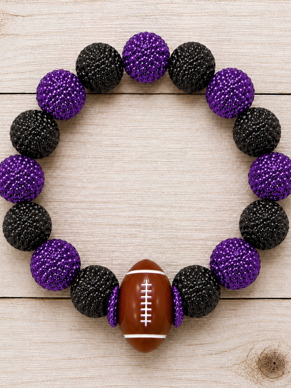 Ravens Rhinestone Football Bracelet